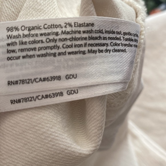 Eileen Fisher lantern jeans organic cotton in bone - Picture 7 of 7